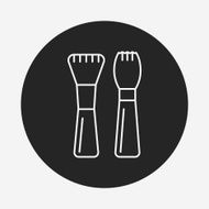 makeup brush line icon N8