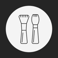 makeup brush line icon N10