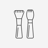 makeup brush line icon N11