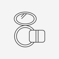 makeup powder line icon N15