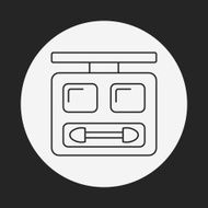 Eye shadow line icon N23