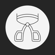Eyelash curler line icon N9