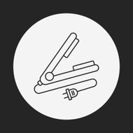 Hair curlers line icon N12