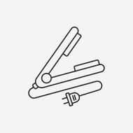 Hair curlers line icon N13
