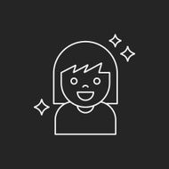 beauty girl line icon N3