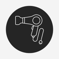 Hair dryer line icon N16