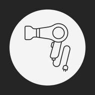 Hair dryer line icon N18
