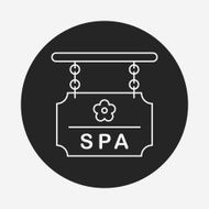SPA signs line icon N2