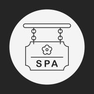 SPA signs line icon N3