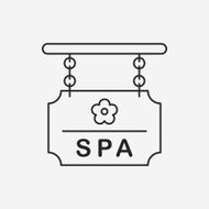 SPA signs line icon N4