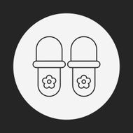 slippers line icon N6