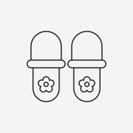slippers line icon N7