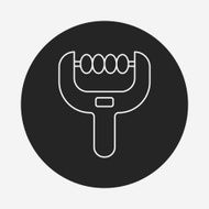 Face massagers line icon N2
