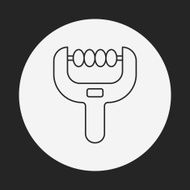 Face massagers line icon N4