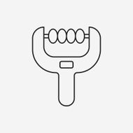 Face massagers line icon N5