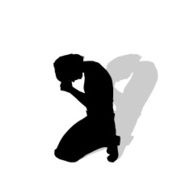 Vector silhouette of a woman N213