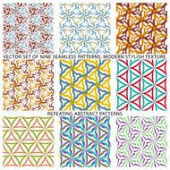 Set Of Nine Textured Natural Seamless Patterns Backgrounds N2