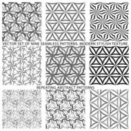 Set Of Nine Textured Natural Seamless Patterns Backgrounds N3