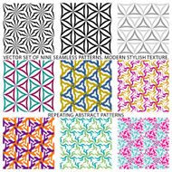 Set Of Nine Textured Natural Seamless Patterns Backgrounds N4