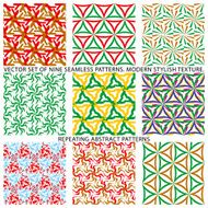 Set Of Nine Textured Natural Seamless Patterns Backgrounds N7