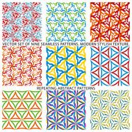 Set Of Nine Textured Natural Seamless Patterns Backgrounds N8