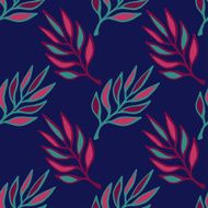 Floral seamless pattern Hand drawn texture with leaf