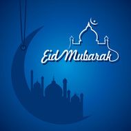 Creative Eid greeting vector illustration