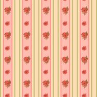 Vintage rose and stripes pattern for wallpaper