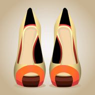 High-Heeled Shoes Isolated Vector Illustration