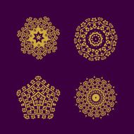 abstract pattern circles with bodhi concept asia art style