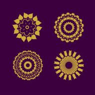 abstract pattern circles with bodhi concept asia art style N2