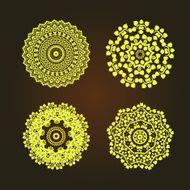 abstract pattern circles with bodhi concept