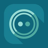 Flat modern design with shadow icon Buttons for clothing N3