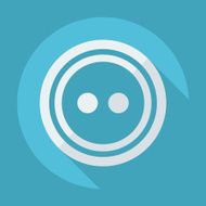 Flat modern design with shadow icon Buttons for clothing N4