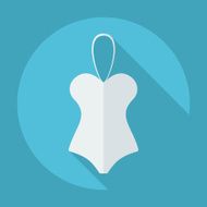 Flat modern design with shadow icon swimsuit N4