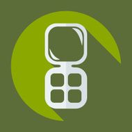 Flat modern design with shadow icon pocket mirror N4