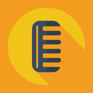 Flat modern design with shadow icon comb N4