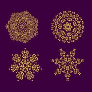 abstract pattern circles with bodhi concept asia art style N3