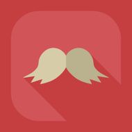 Flat modern design with shadow icon mustache N26