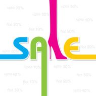 sale background and label for business promotion stock vector