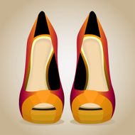 High-Heeled Shoes Isolated Vector Illustration N2