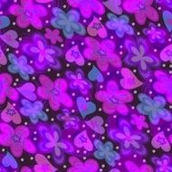 Modern purple background with transparent floral elements
