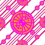 Seamless geometric pattern with square