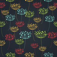 Seamless decorative pattern with flowers