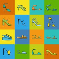 Vector set of shoes