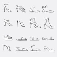 Vector set of shoes N2
