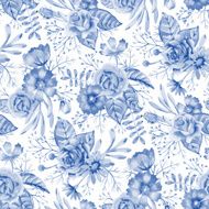 Watercolor seamless pattern N6