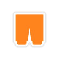 icon sticker realistic design on paper shorts