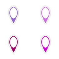 assembly realistic sticker design on paper necklaces