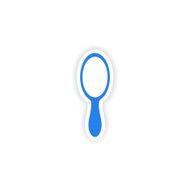 icon sticker realistic design on paper mirror